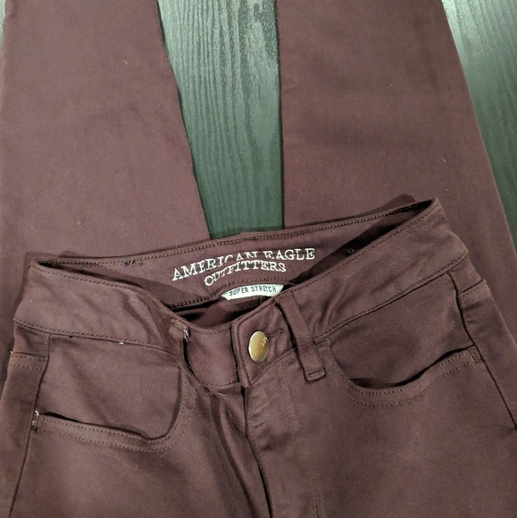 Maroon Super Stretch Skinny Jeans - Picture 2 of 5